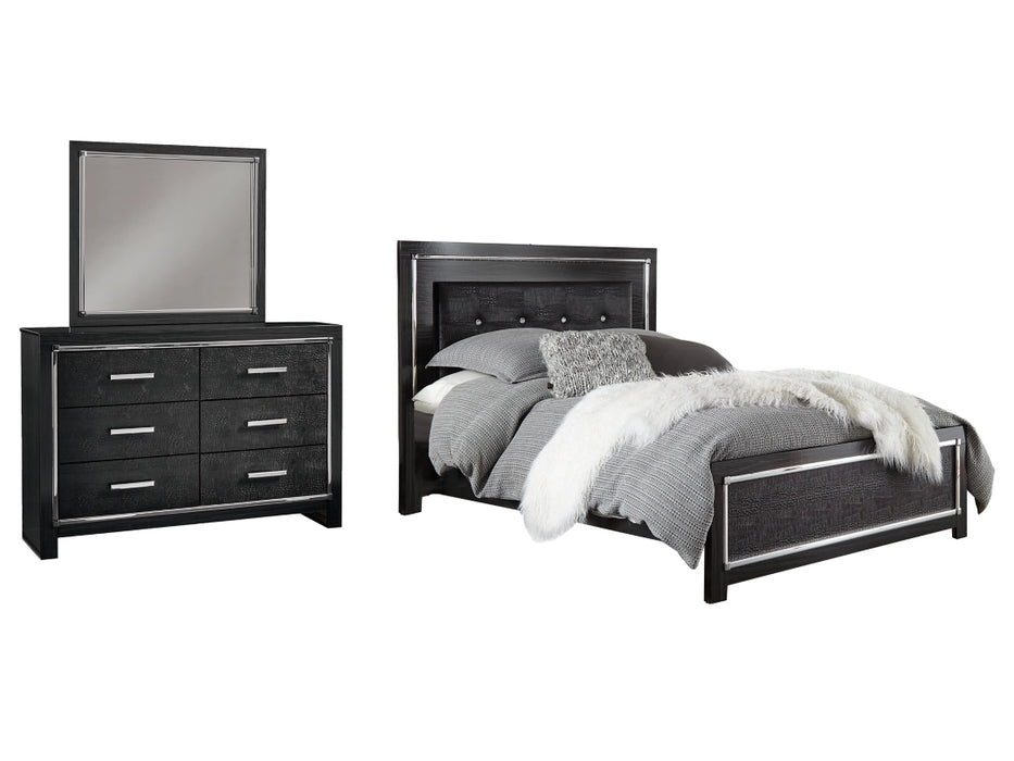 Kaydell Black Upholstered Bedroom Set