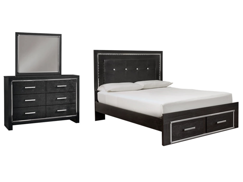 Kaydell Black Upholstered Bedroom Set