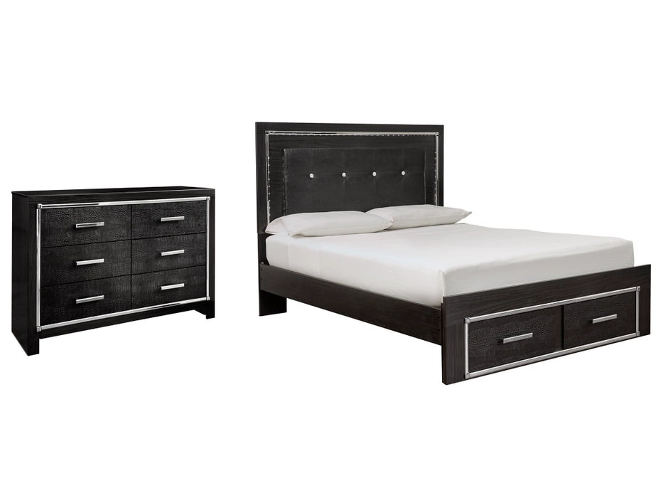 Kaydell Black Upholstered Bedroom Set