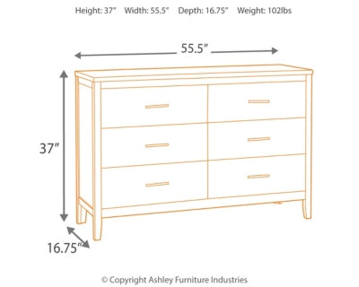 Olivet 6 Drawer Dresser