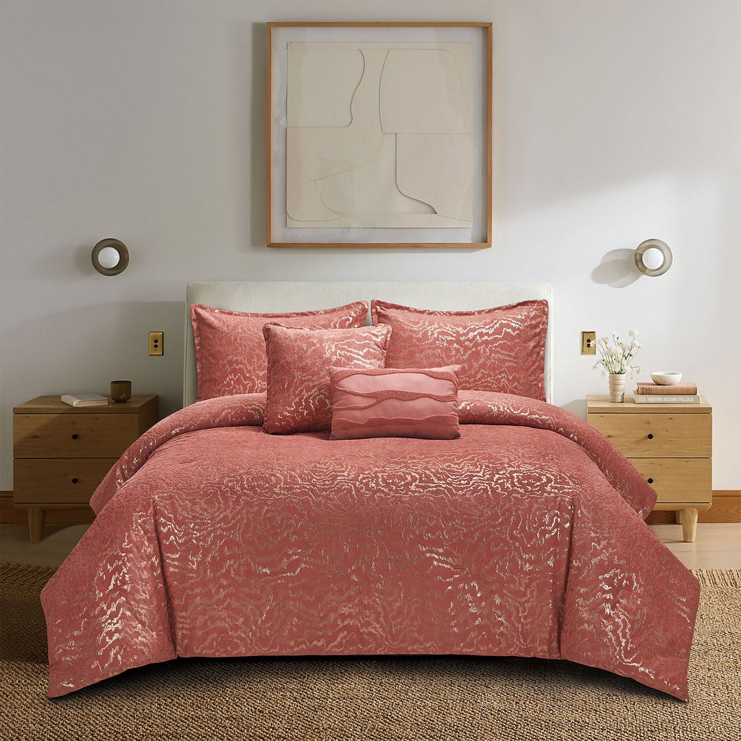 Busan Botanical Line Art 5-Piece Comforter Set
