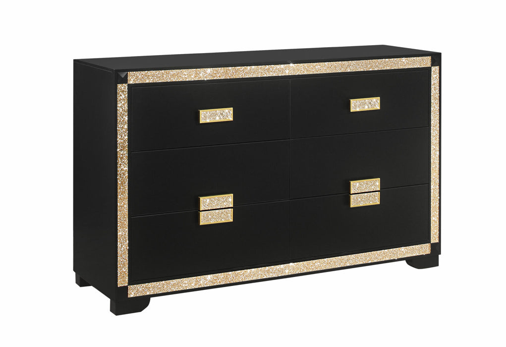 Blake Black/Gold Dresser