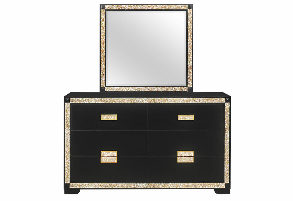 Blake Black/Gold Dresser