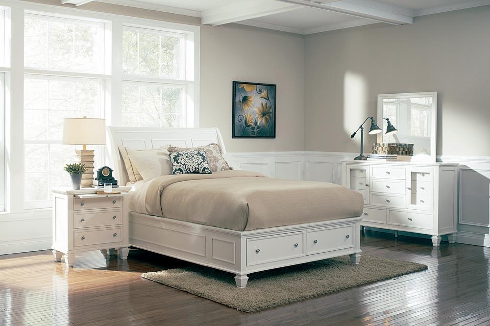 Sandy Beach Storage Sleigh Bed