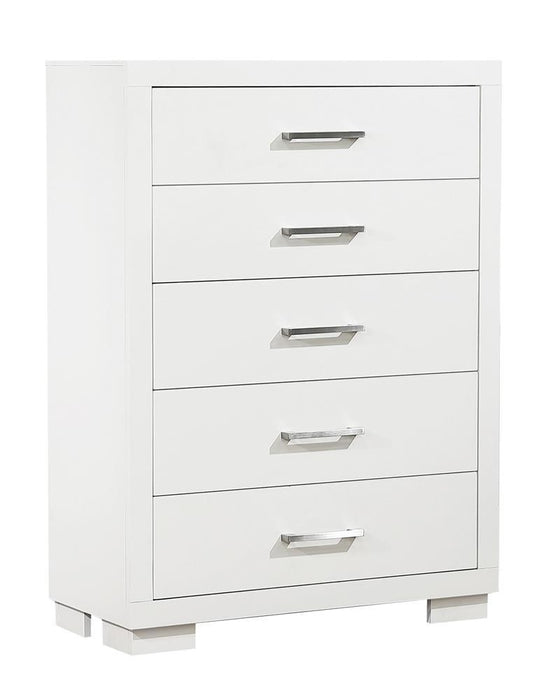 Jessica 5-Drawer Chest White - Ample Storage