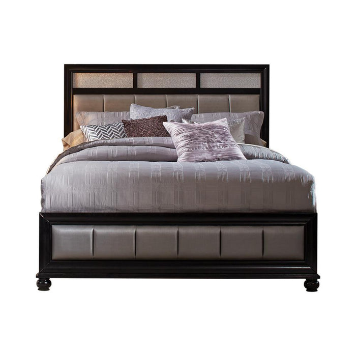 Barzini Upholstered Panel Bed Black