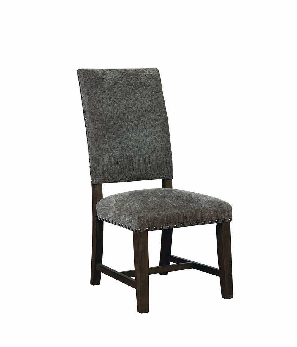Twain Upholstered Side Chairs Warm Grey (Set of 2) - Dream Decor