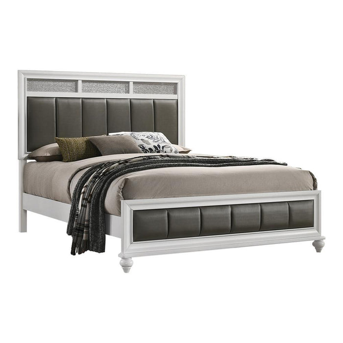 Barzini Upholstered Panel Bed White