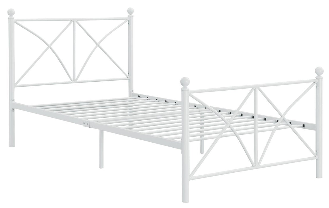 Hart Twin Platform Bed White - Sleek Bedroom Option