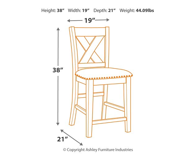 Caitbrook Counter Height Upholstered Bar Stool - Backless