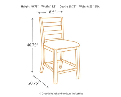 Rokane Upholstered Barstool (2/CN)