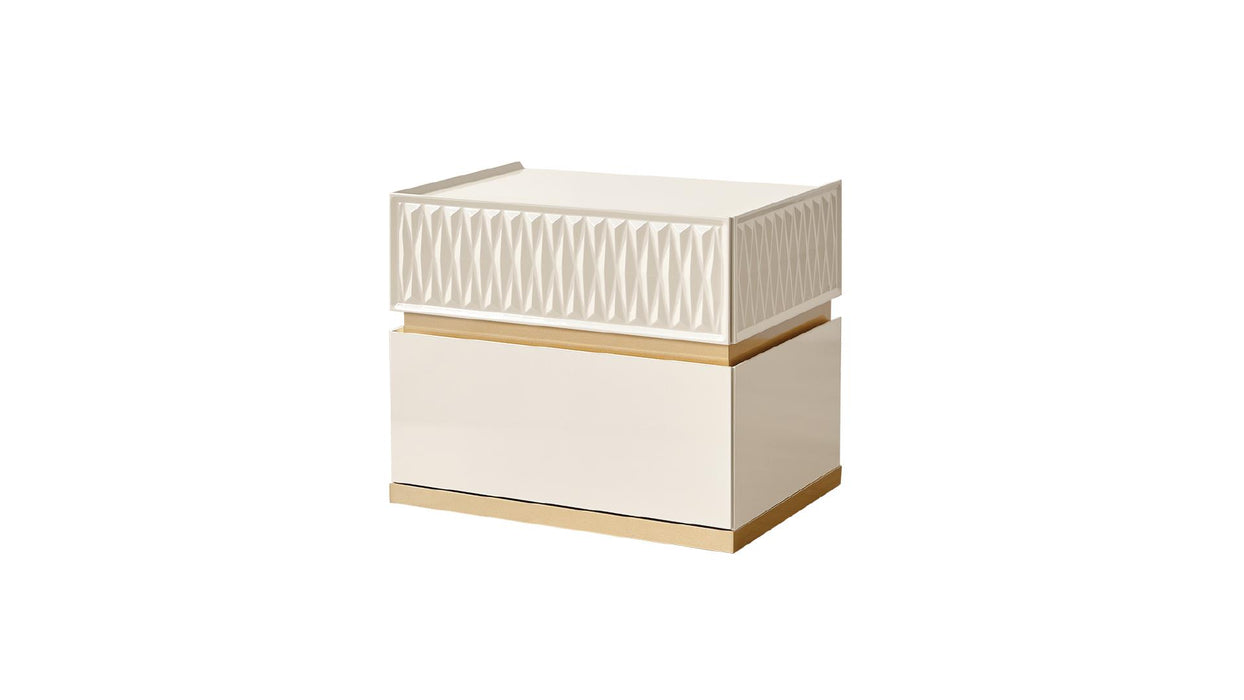 Delfano Nightstand White