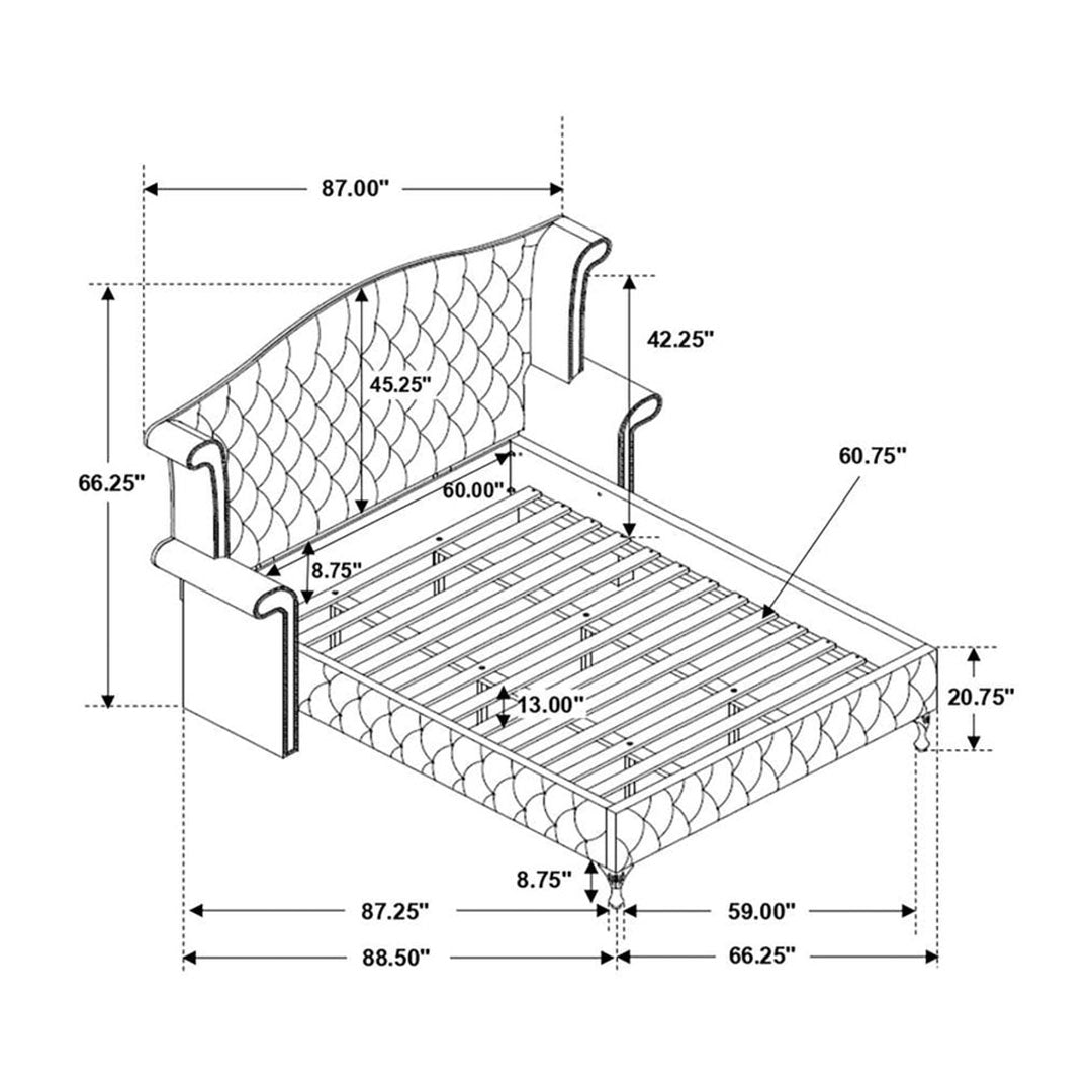 Deanna Upholstered Tufted Bed - Dream Decor