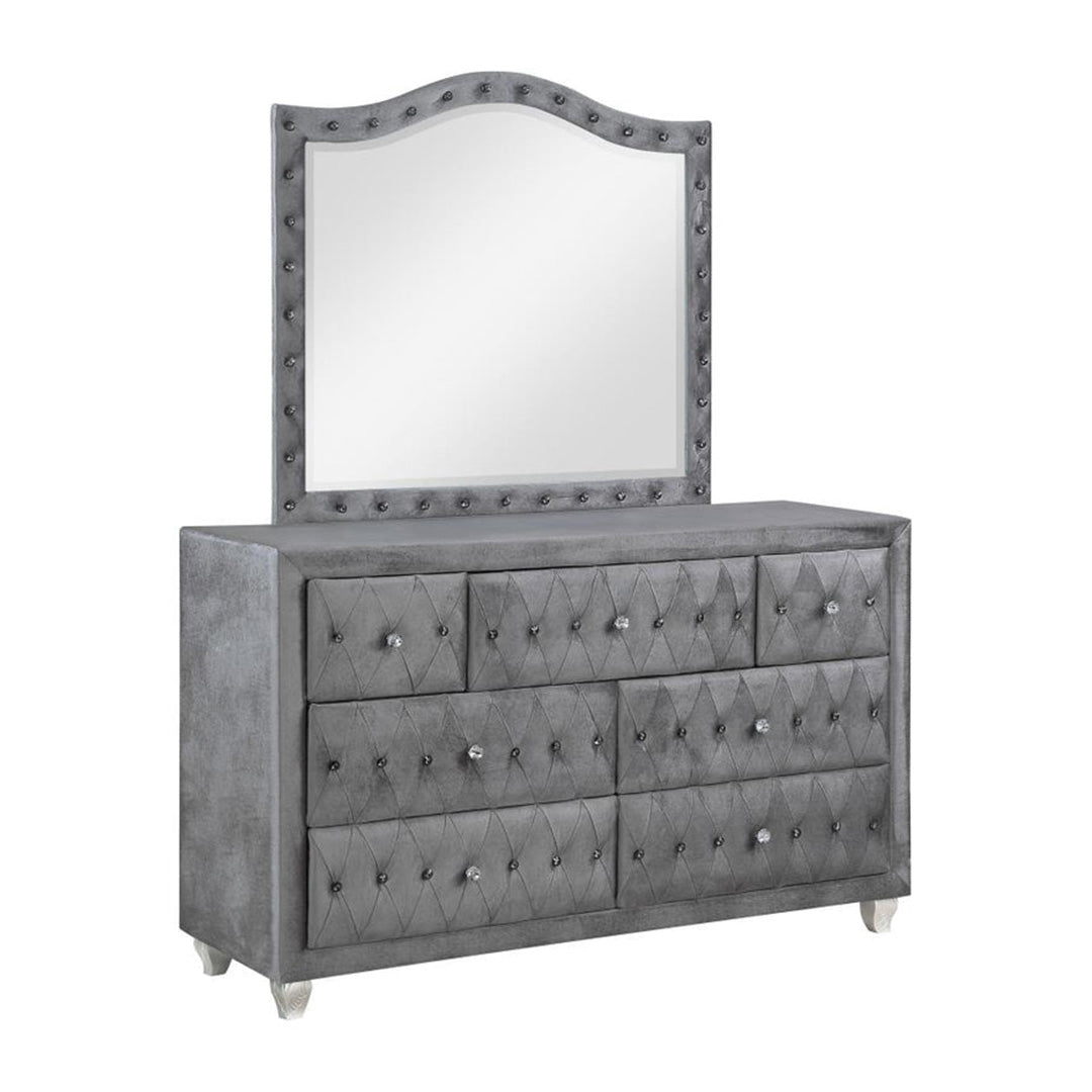 Deanna Button Tufted Mirror