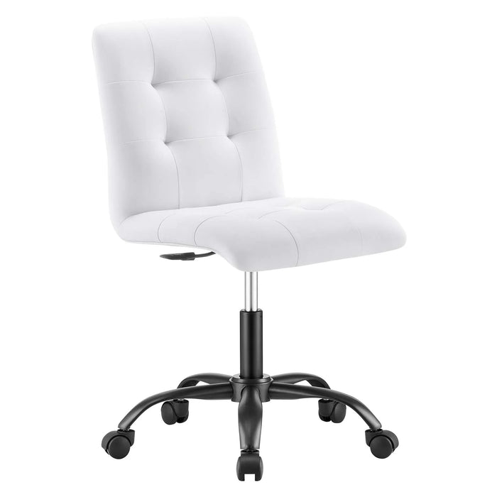 Ripple Armless Vegan Leather Office Chair