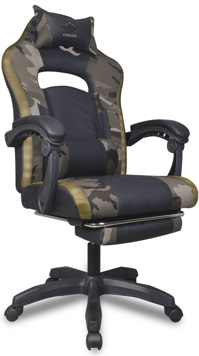 Game Chair with Camo pattern and LED Lights