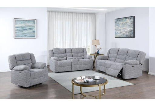 U5929 GREY POWER RECLINING SOFA/POWER CONSOLE RECLINING LOVESEAT/POWER RECLINER image