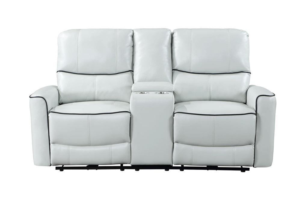 U1790 LIGHT GREY POWER CONSOLE RECLINING LOVESEAT image