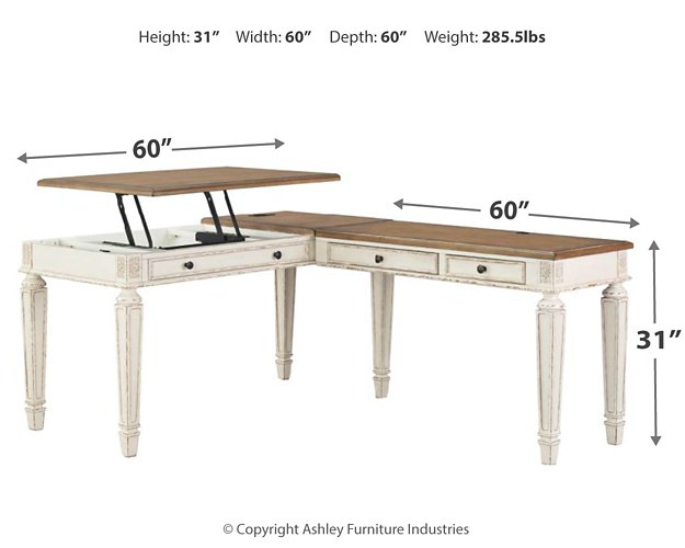 Realyn 2-Piece Home Office Lift Top Desk