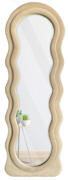 Standing Mirror with Velvet Frame