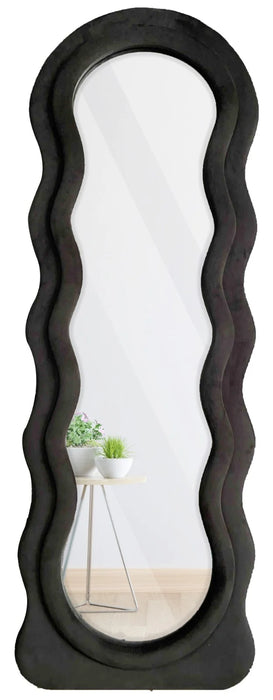 Standing Mirror with Velvet Frame