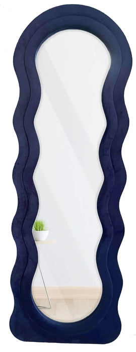 Standing Mirror with Velvet Frame