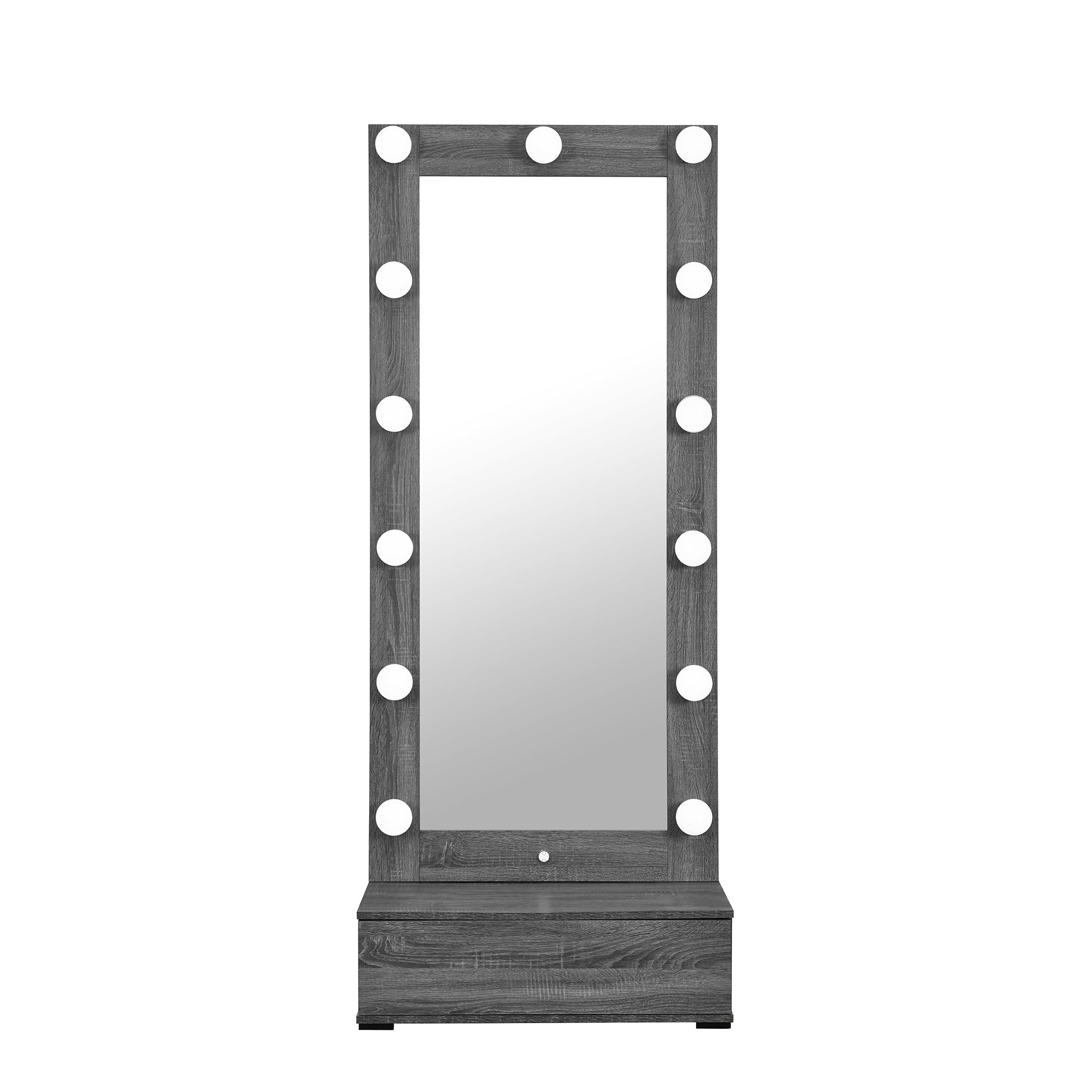 Lexi Tall Mirror with Drawer and Speakers