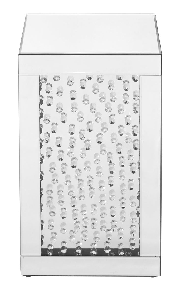 12 Inch Crystal End table in Clear Mirror Finish