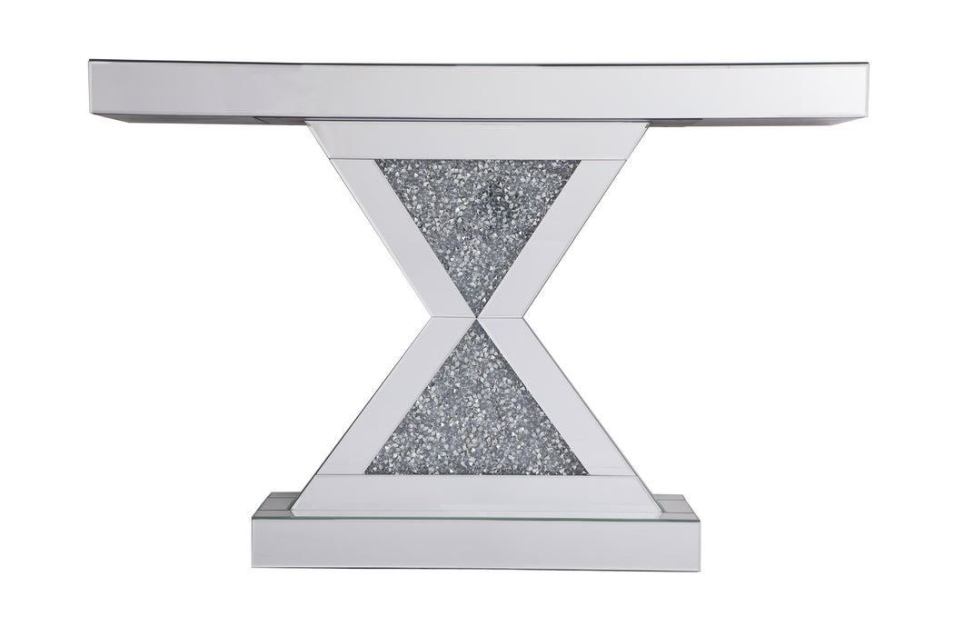 47 Inch Crystal Mirrored Console Table