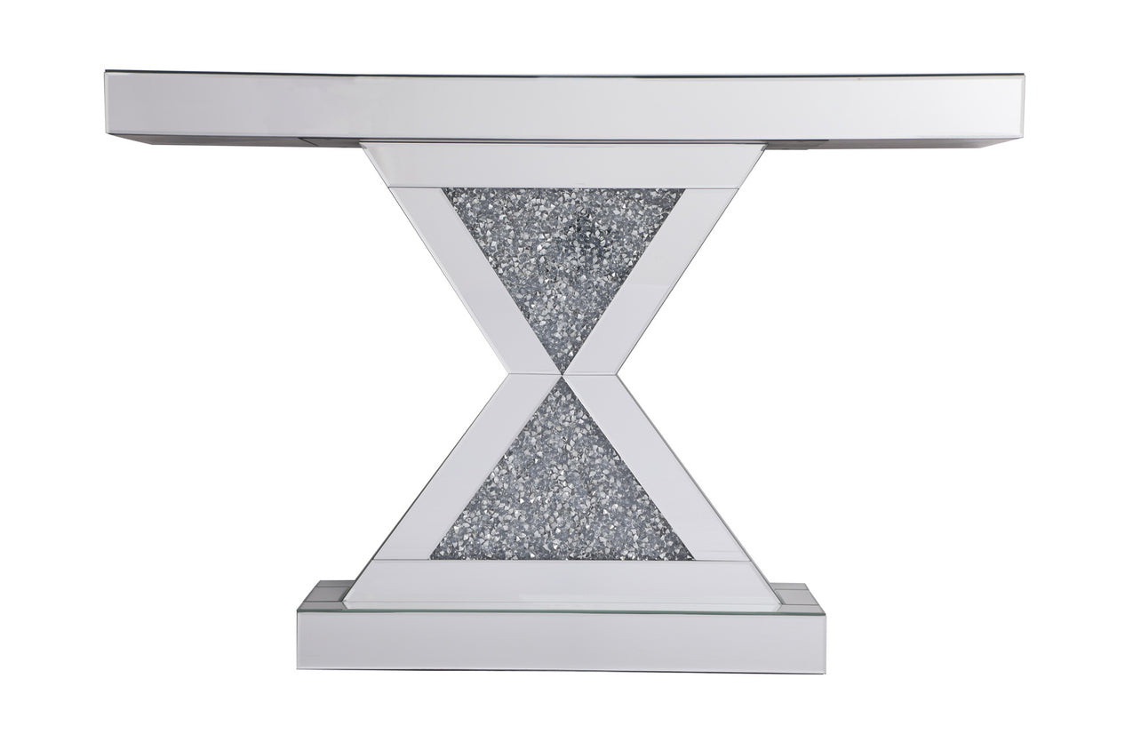 47 Inch Crystal Mirrored Console Table