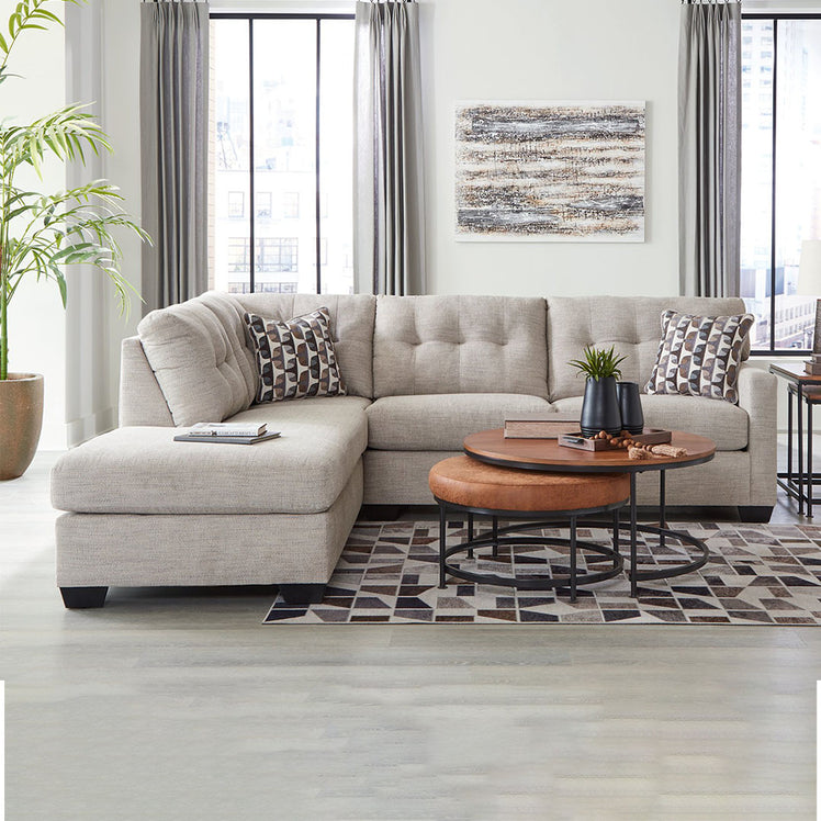 Mahoney Pebble Sectional with Chaise 2