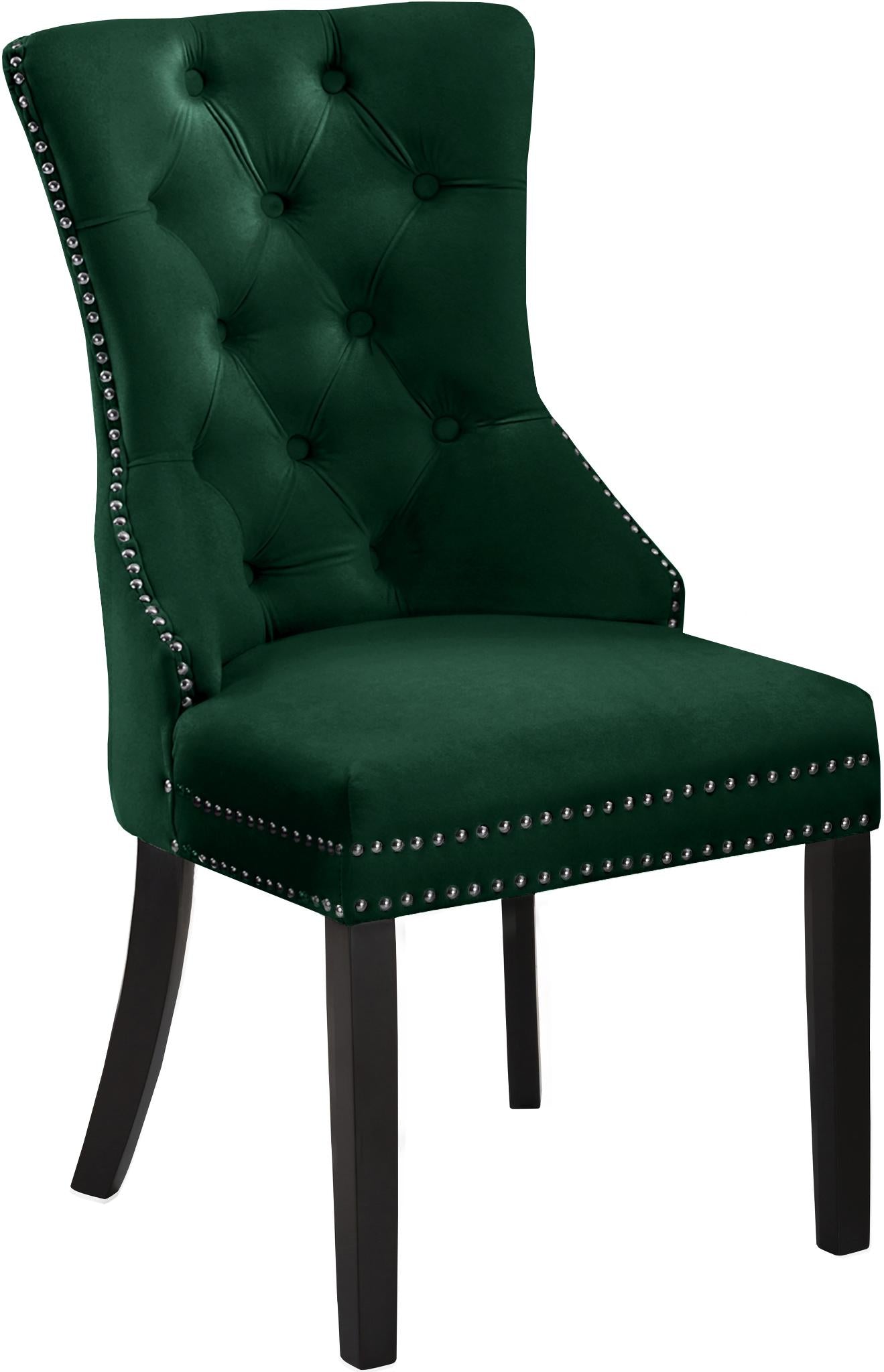 Nikki Green Velvet Dining Chair - Dream Decor