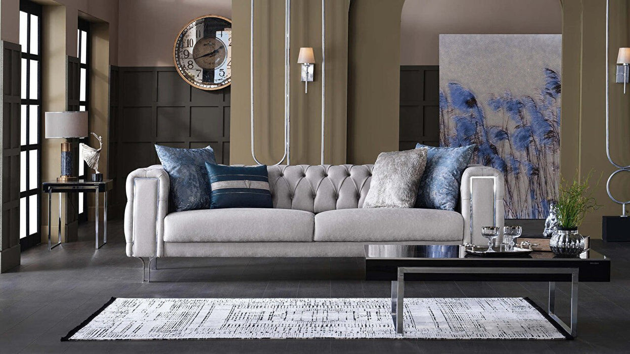 Luxurious Montego Sofa in Dark Vizon Color by Bellona