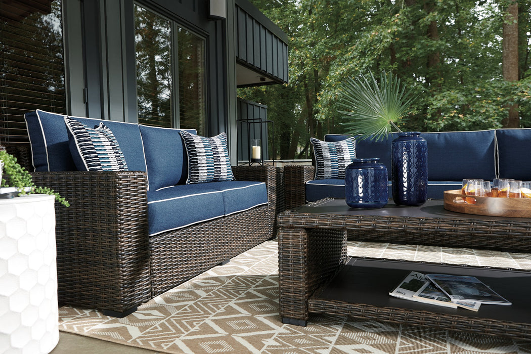 Grasson Lane Outdoor Sofa and Loveseat with Coffee Table