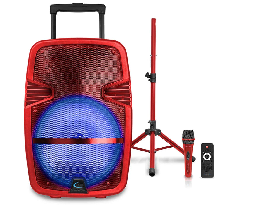 15" Bluetooth Puerto Rico Loudspeaker Package with Tripod and Mic