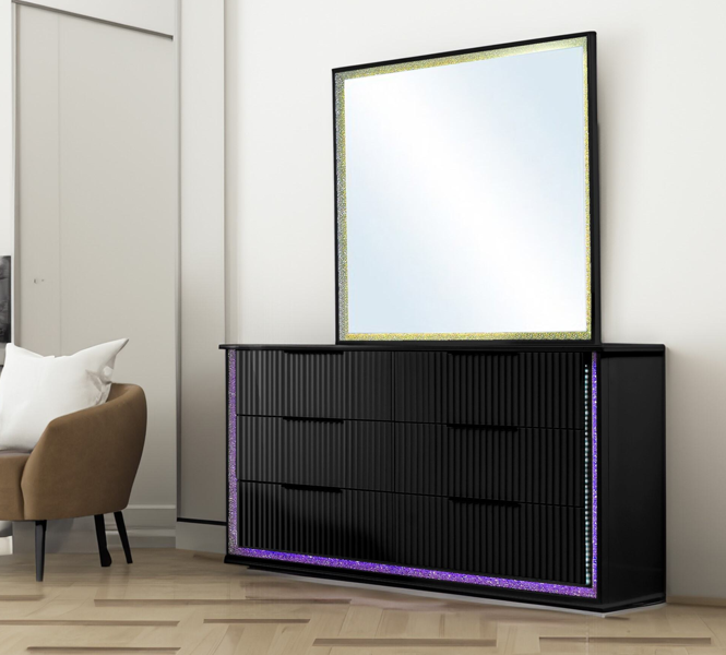 Pallas LED Dresser in Black - Modern LED Design