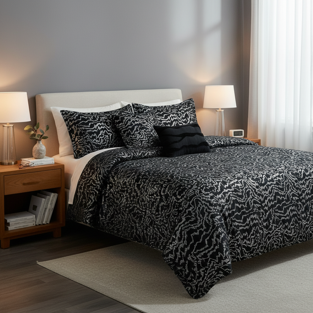 Busan Botanical Line Art 5-Piece Comforter Set