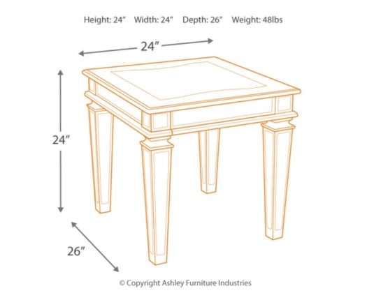 Tessani Rectangular End Table