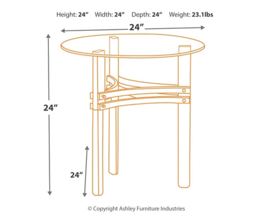 Braddoni Round End Table