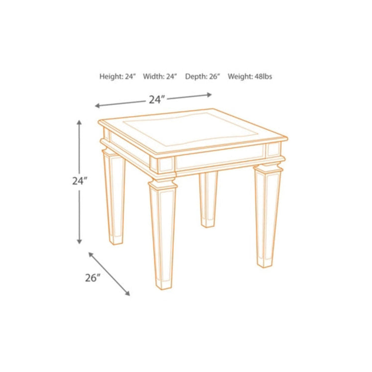 Tessani Rectangular End Table