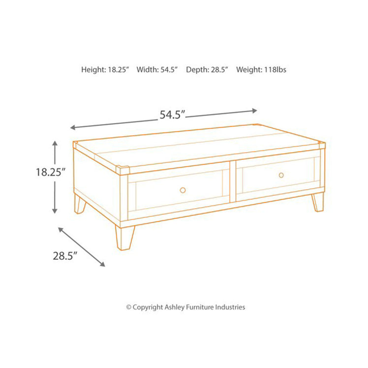 Todoe Coffee Table with Lift Top