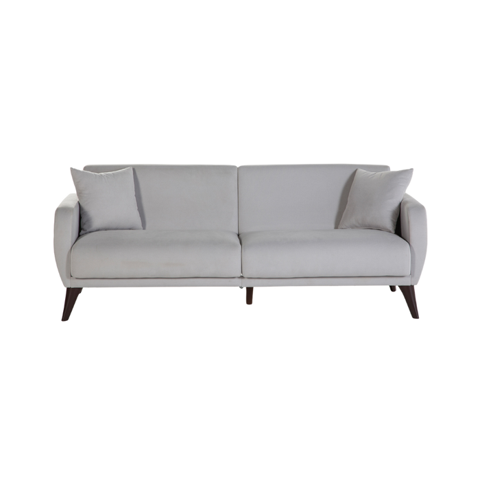 Space-Saving Light Gray Flexy Sofa, Ideal for Compact Spaces