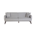 Space-Saving Light Gray Flexy Sofa, Ideal for Compact Spaces