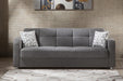 Button-Tufting and Sleek Chrome Legs on Vision Sectional