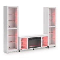 Cayberry 3-Piece Entertainment Center with Electric Fireplace