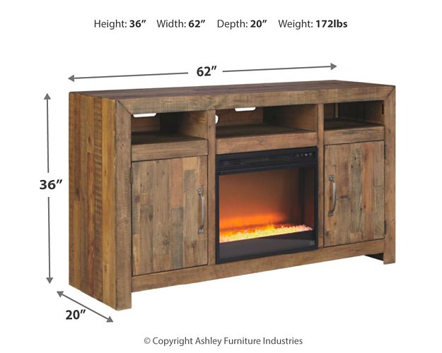 Sommerford 62" TV Stand with Electric Fireplace