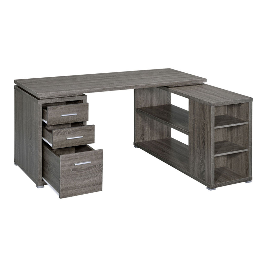 Escritorio de oficina en forma de L de Yvette: espacioso y práctico