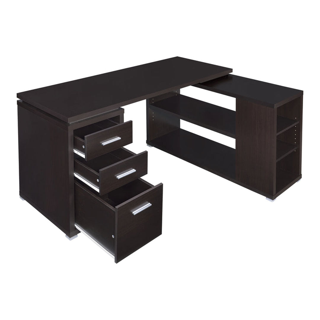 Escritorio de oficina en forma de L de Yvette: espacioso y práctico