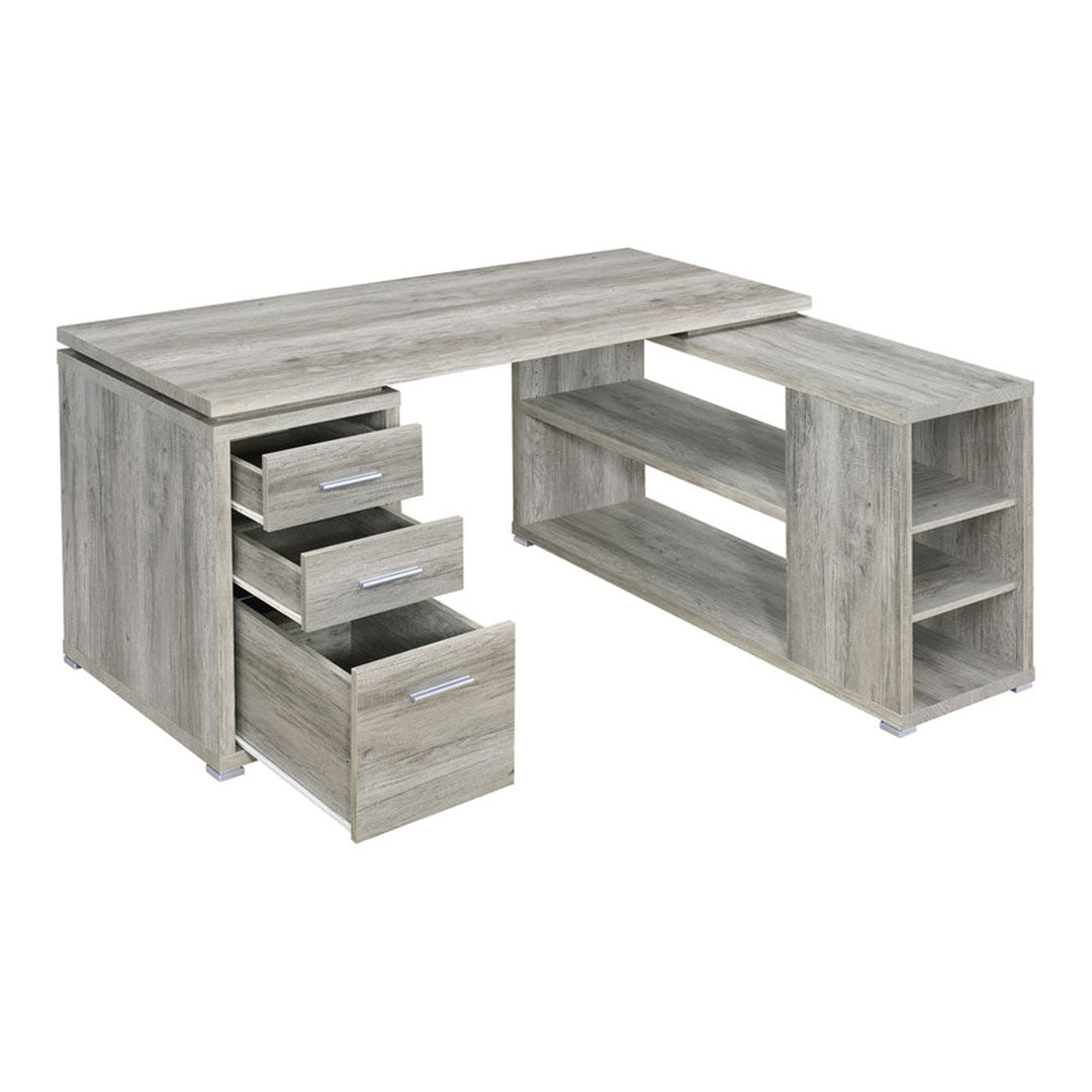 Escritorio de oficina en forma de L de Yvette: espacioso y práctico