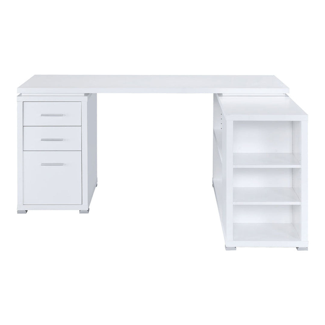 Escritorio de oficina en forma de L de Yvette: espacioso y práctico